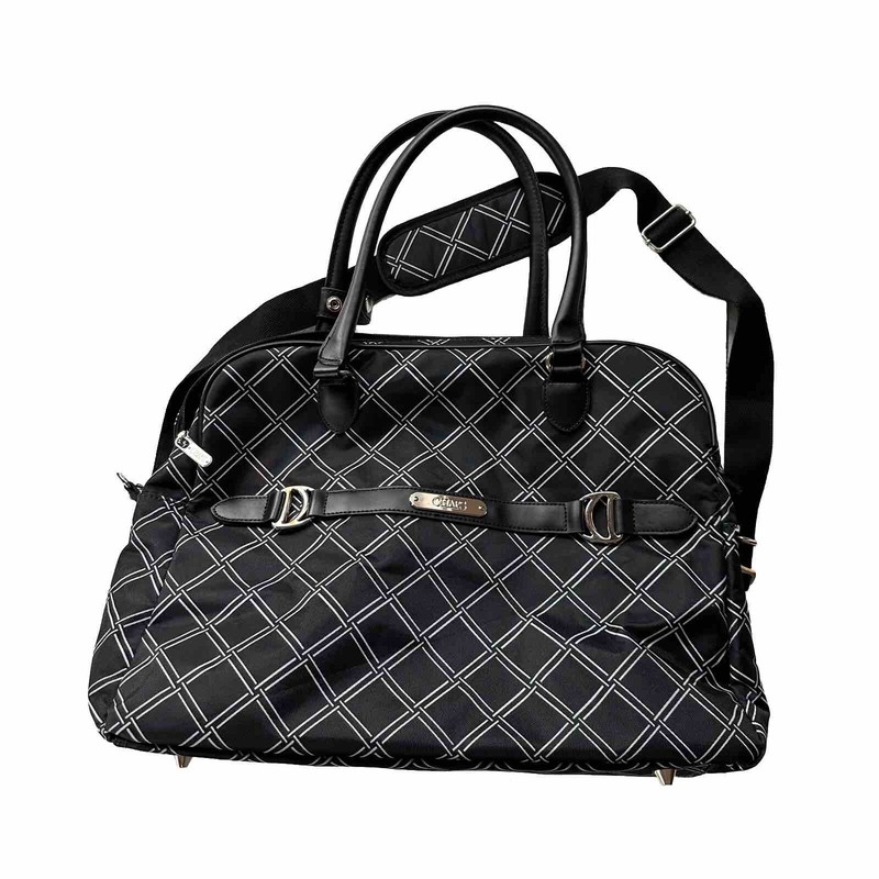CHAPS Ralph Lauren Carry On Luggage Travel Bag Laptop Work black white