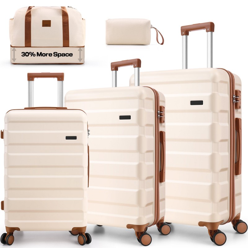 3-5 Piece Luggage Set Expandable ABS+PC Hardshell Carry on with Spinner & TSA gallery