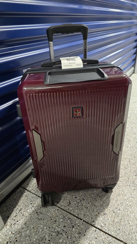 Swiss Tech 21 In. Hardside Expandable Luggage with Spinner Wheels Maroon