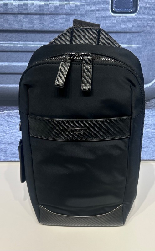 NEW Tumi RIDGEVIEW 12.25” Smooth Polyester Sling Crossbody – BLACK CARBON FIBER
