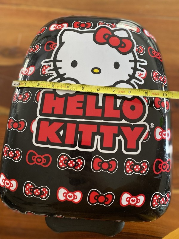 Hello Kitty Sanrio Hard Shell Overnight Rolling Suitcase Girls Luggage Black 17" gallery