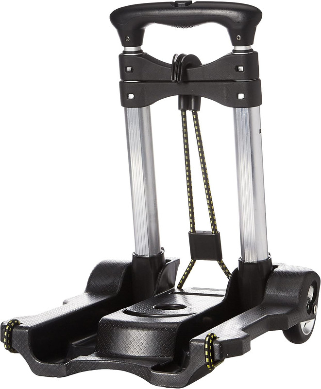 Carrito de Equipaje Plegable y Compacto Color Negro en un Tamano Unico de Viaje