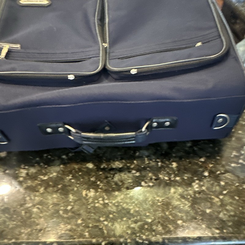 Air Express Blue Soft Case Wheeled Rolling Suitcase Travel Luggage Solid gallery