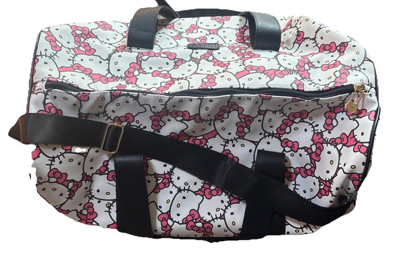 HELLO KITTY ROLLING DUFFLE LUGGAGE CARRY ON BAG SUITCASE Travel