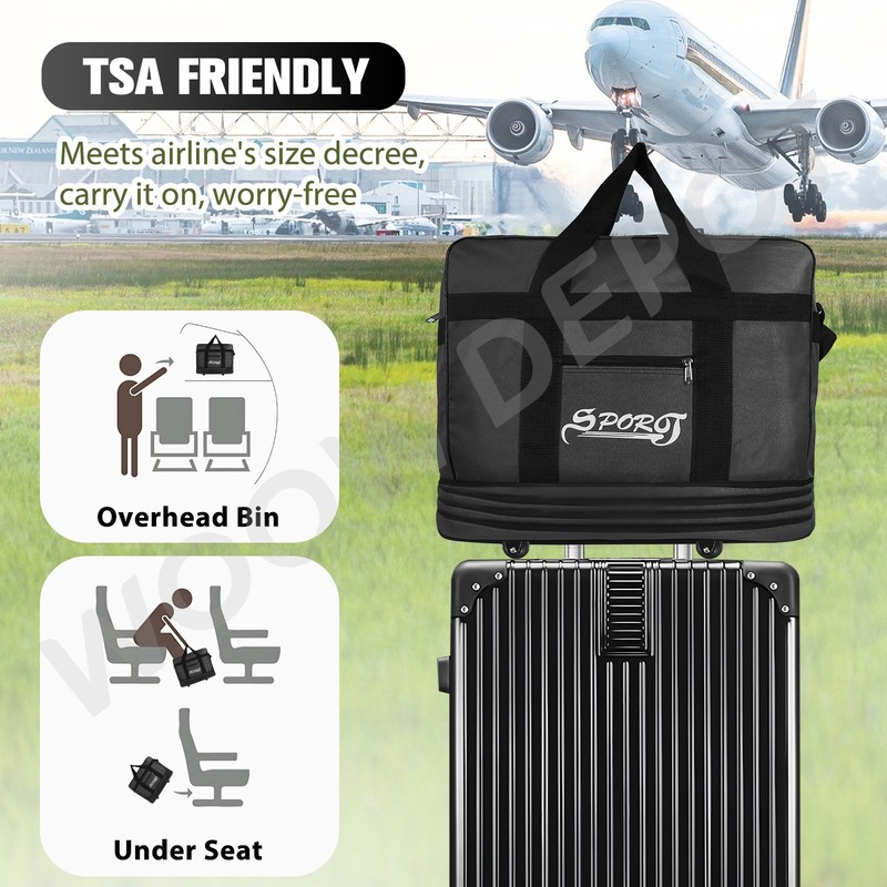 40" Expandable Rolling Duffel Bag Collapsible Large Capacity Luggage Suitcase gallery