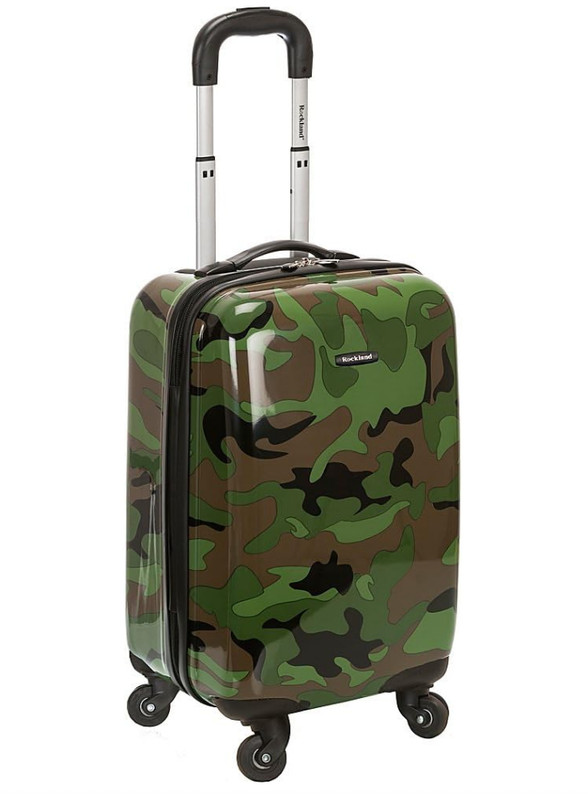 Rockland Safari Hardside Spinner Wheel Luggage, CAMO, Carry-On 20 Brand New