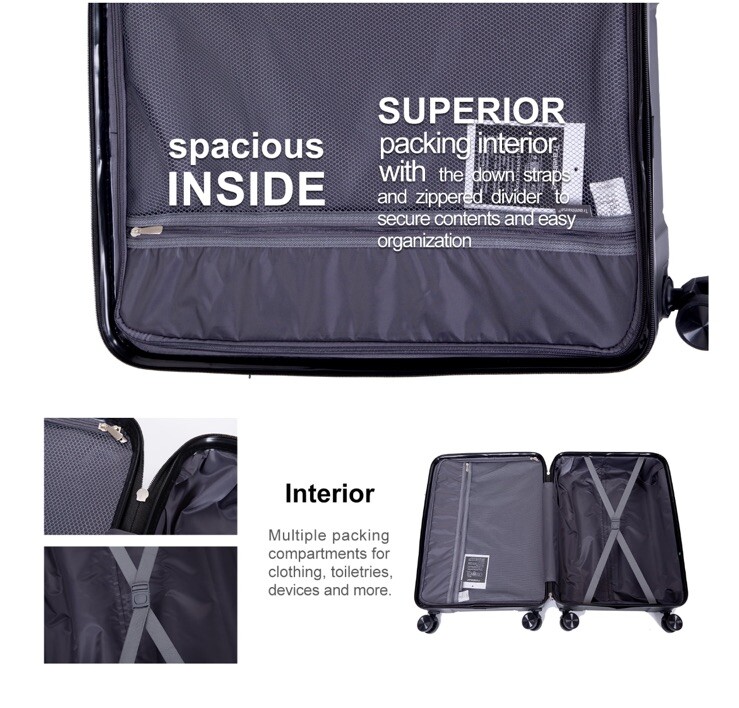Hardside Luggage 3 Piece Set Hardshell Lightweight Suitcase w/ TSA Lock Spinner gallery