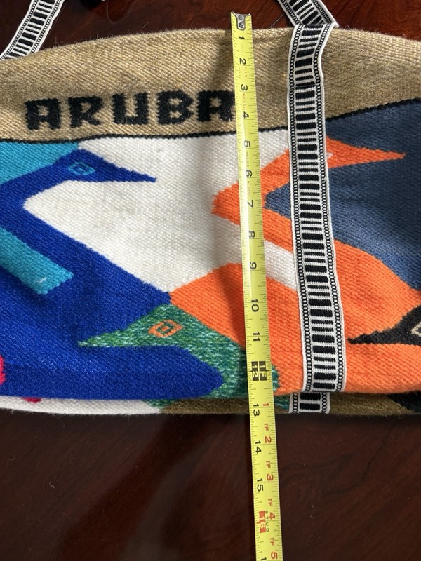 Large Wool ARUBA Southwest pattern Duffel Bag Weekender Shoulder Tote Straps gallery
