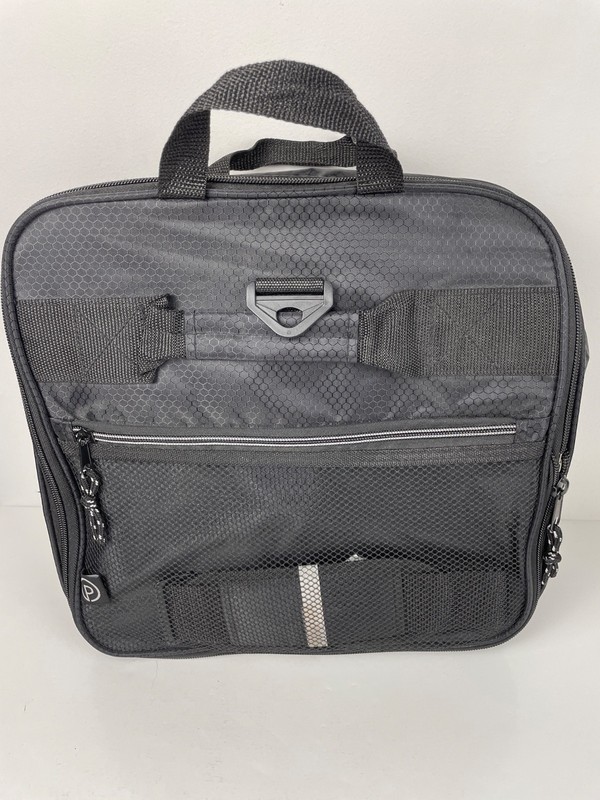 Foldable Collapsible Rolling Duffle Bag Black 2 Wheels Shoulder Strap 29x13x13″