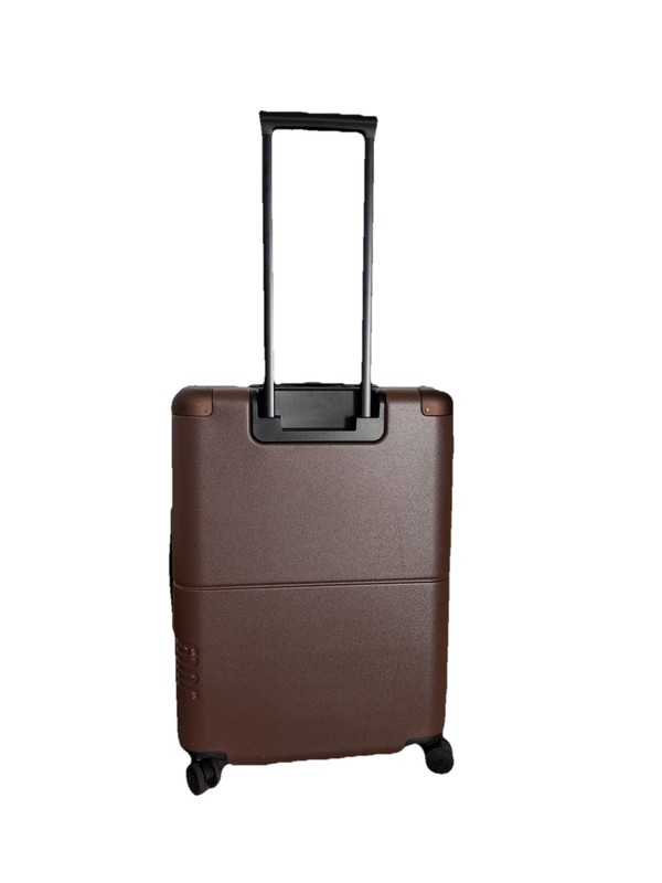 July Checked Hard Shell Travel Luggage Suitcase 24.5 Tracking W/ Lock Brown gallery