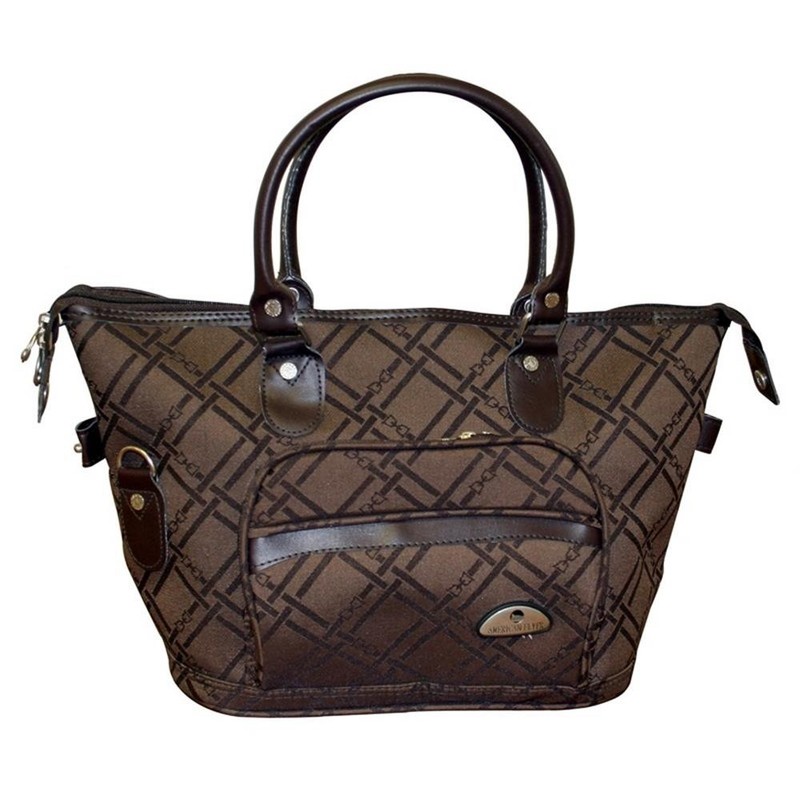 Pemberly Row Traditional Polyester 5-Piece Luggage Set in Chocolate gallery