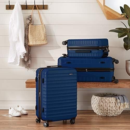 NEW Amazon Basics Expandable Hardside Carry-On Luggage, Suitcase with Wheels 21" gallery