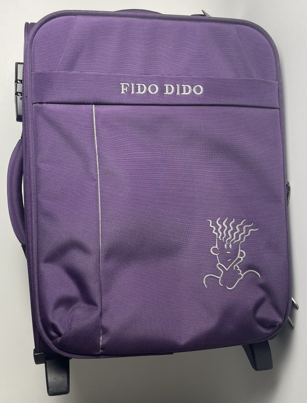 Vintage 90s Fido Dido Suitcase – Rare Retail Line – Branded Hardware & Lock