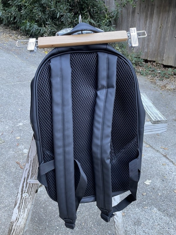 Rains Book Daypack W3 Backpack Large Black Waterproof Unisex NEO logo gallery