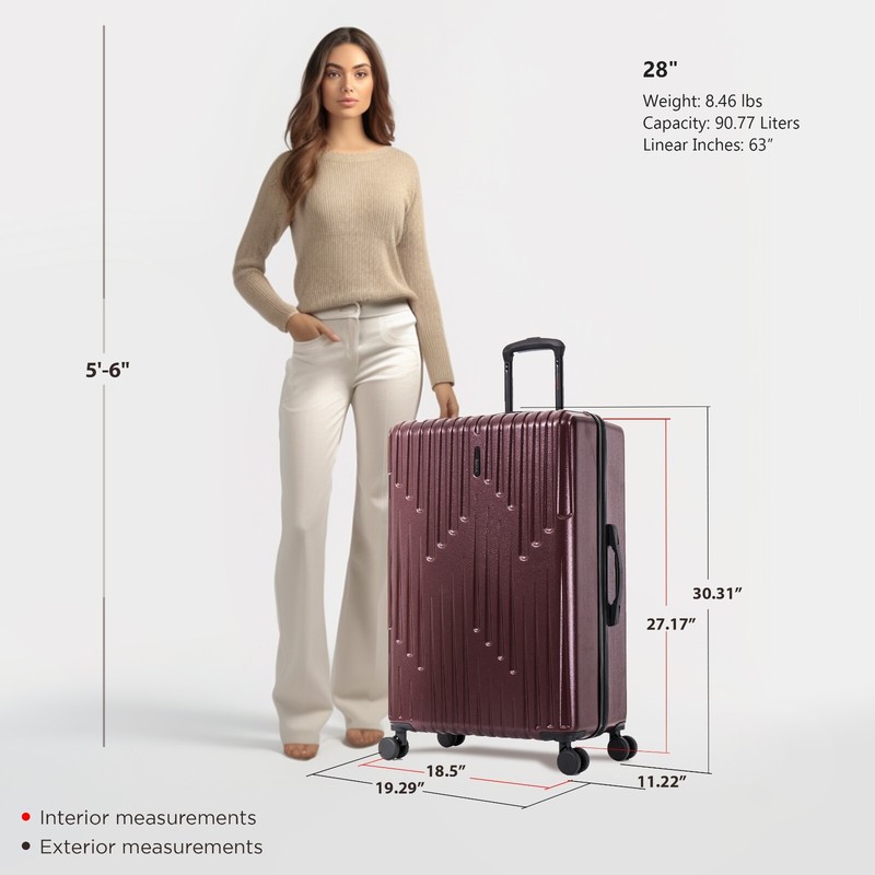 InUSA Drip 28" Hard Shell Lightweight Luggage 360 Spinner Wheels Travel Suitcase gallery