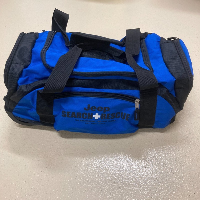 Jeep 2007 Search+Rescue Large 28″ Blue Rolling Duffle Bag Overlanding Off Grid