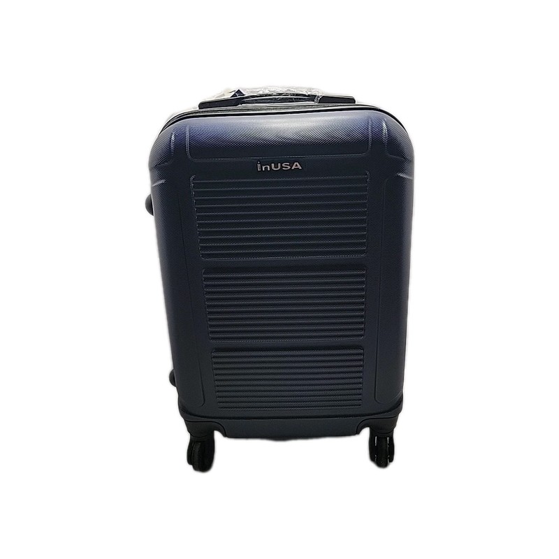 InUSA Pilot 20″ Hard Shell Carry On Luggage 360 Spinner Wheels Navy Suitcase