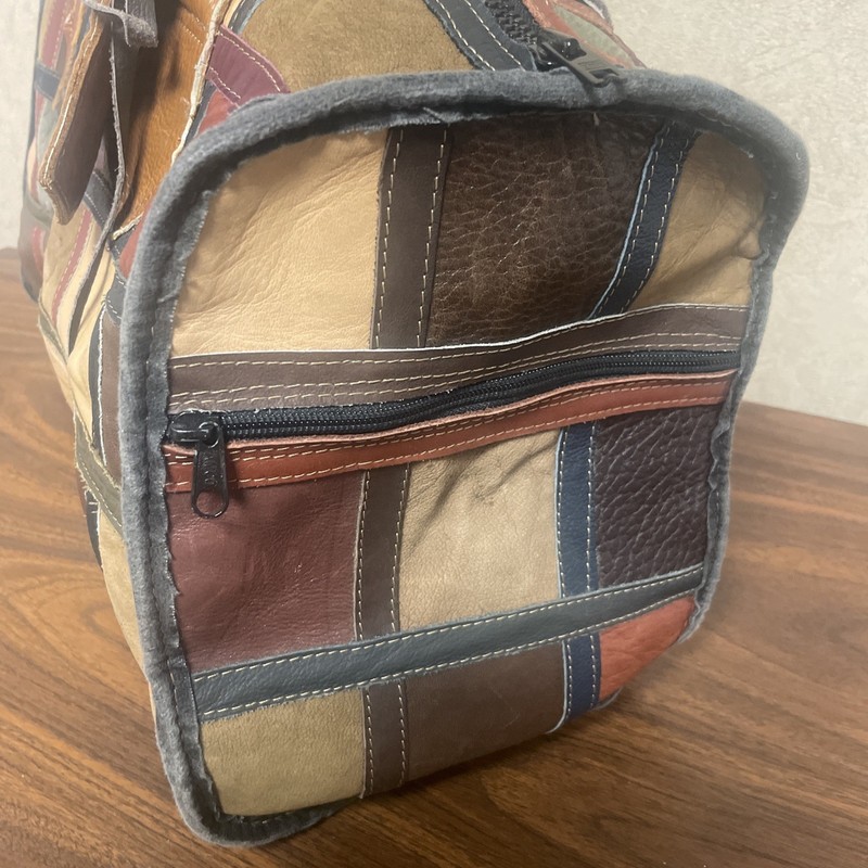 Gremito Manzoni Italy patchwork Duffle Bag CarryOn Italian Designer G&M Vintage gallery