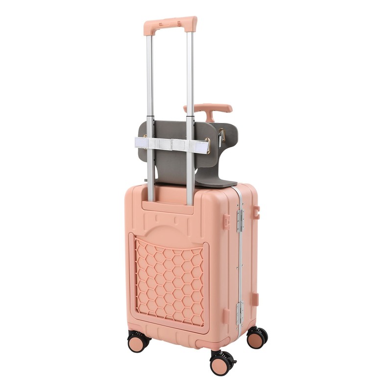 Adjustable Double Handle Carry On Luggage 20'' Suitcase with Mesh Pocket Ride gallery