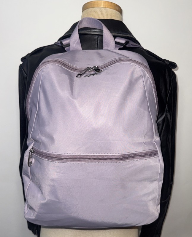 Tumi Just In Case Backpack Lavender Lightweight Packable Zip Pouch Bag Travel