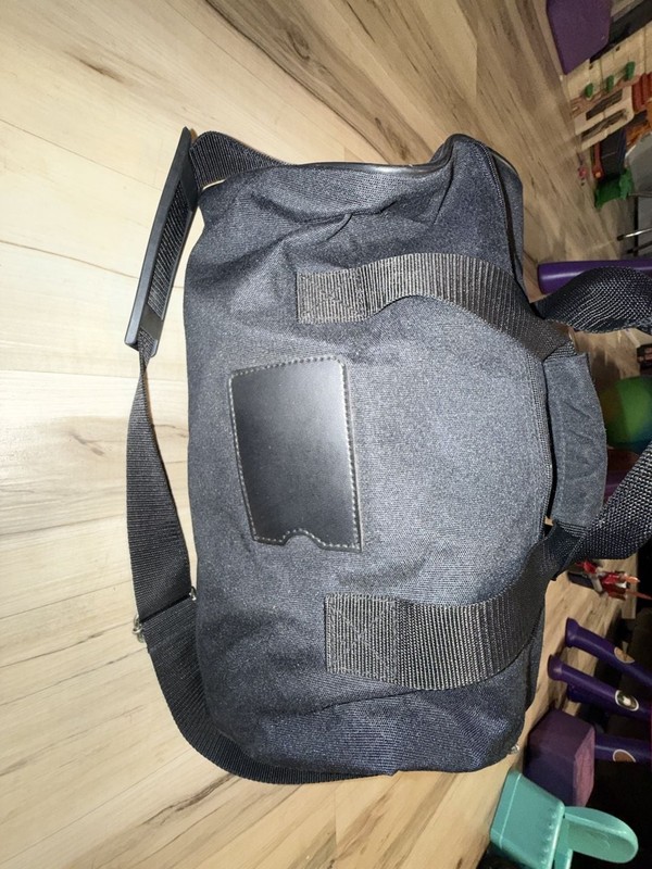 Pierre Cardin Herringbone and Canvas Small Travel Duffel Bag