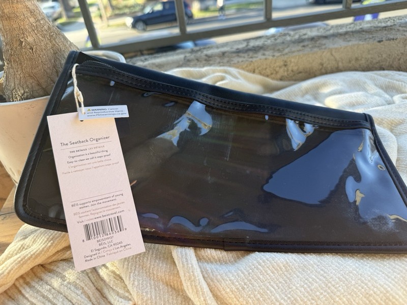 BÉIS Seatback Organizer – Black – Limited Edition – New with Tags (NWT)