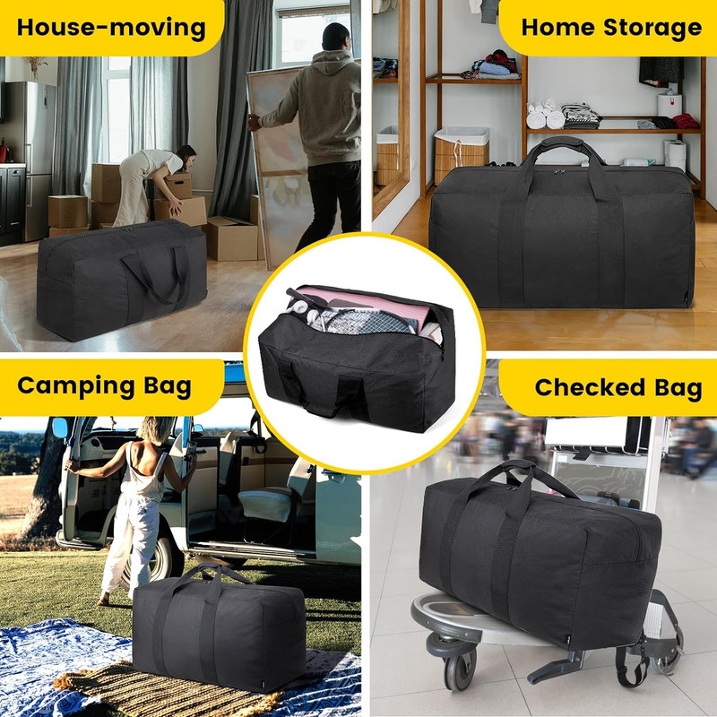 Extra Large 100L Duffle Bag Foldable Travel Gear Bag with Heavy-Duty Zippers gallery