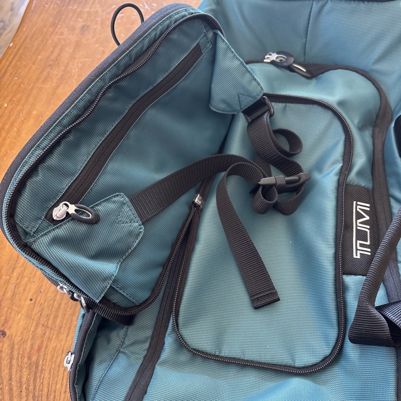 TUMI Dual Backpack Duffle Excursion Carry On Travel Bag Teal gallery