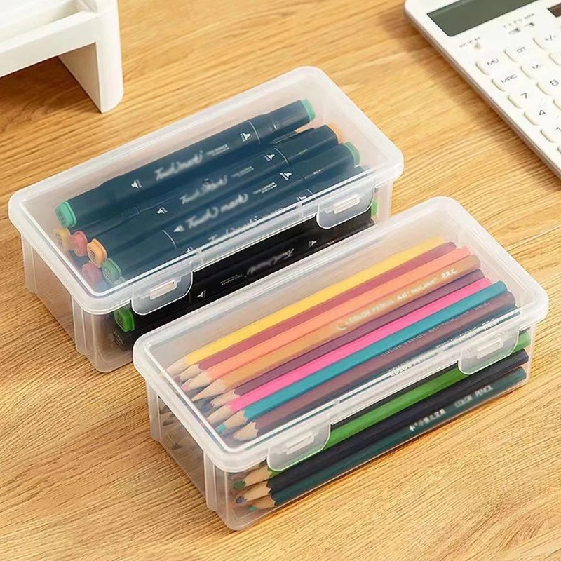 1pc Translucent PencCase Large Capacity Lightweight Convenient for School gallery