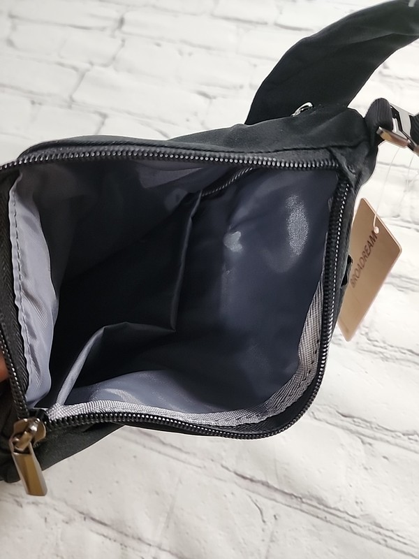 NEW - Unisex Broadream Canvas Personal Flex CrossBody Bag Travel Bag Black gallery