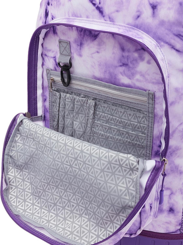 18" Rolling Backpack with Shoulder Straps, Purple Tye gallery