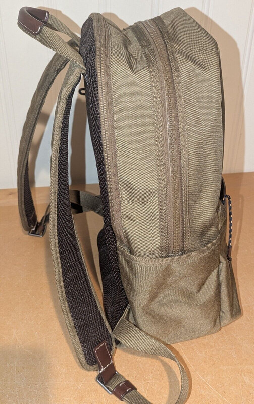 Faherty Latitude Canvas Backpack - Olive 18X12 Laptop Travel Carry On Pack 26L gallery