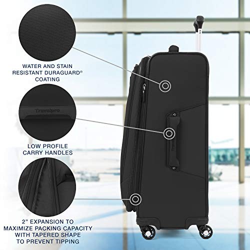 Maxlite 5 Softside Expandable Spinner Wheel Checked-Medium 25-Inch Black gallery