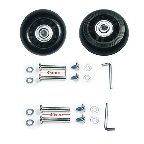 Luggage Suitcase Wheels Replacement Kit OD:90 W:24 ID:6 Axles:35 / 40mm gallery