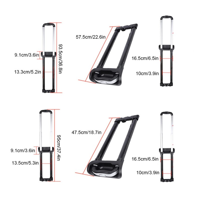 Replacement Handle Parts Adjustable Heavy Duty Pull Rod For Luggage Suitcase. gallery