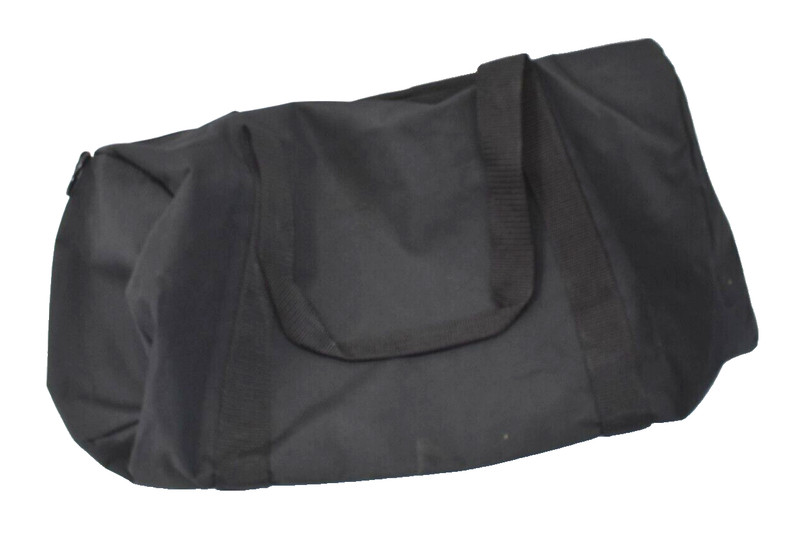 Black Duffel Bag Carry Storage Pack Round w Shoulder Strap & 2 Handles