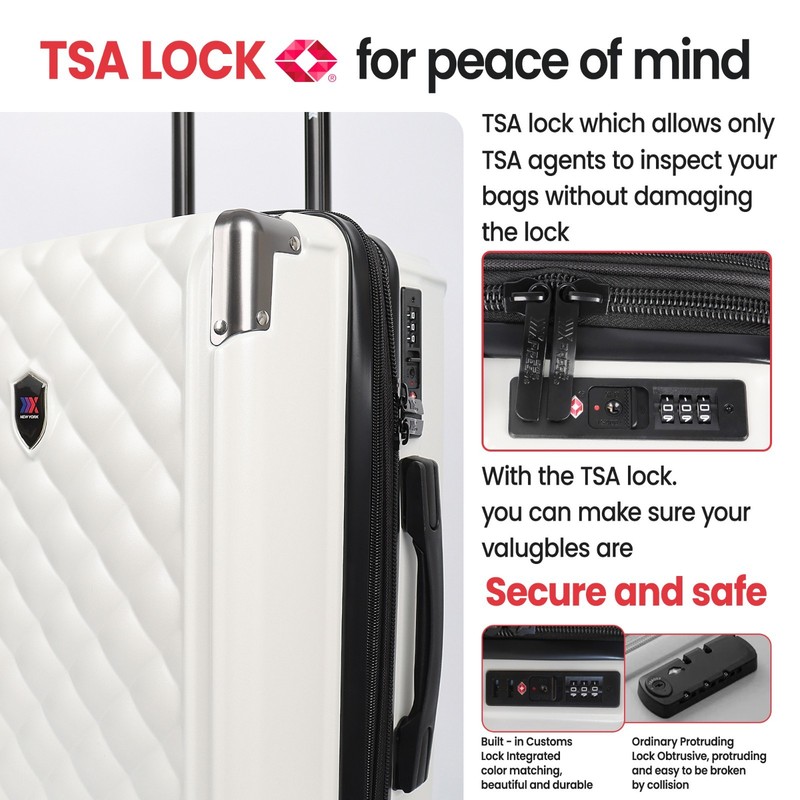 Lightweight ABS Hardshell Expandable Suitcase with Spinner Wheels and TSA Lock gallery