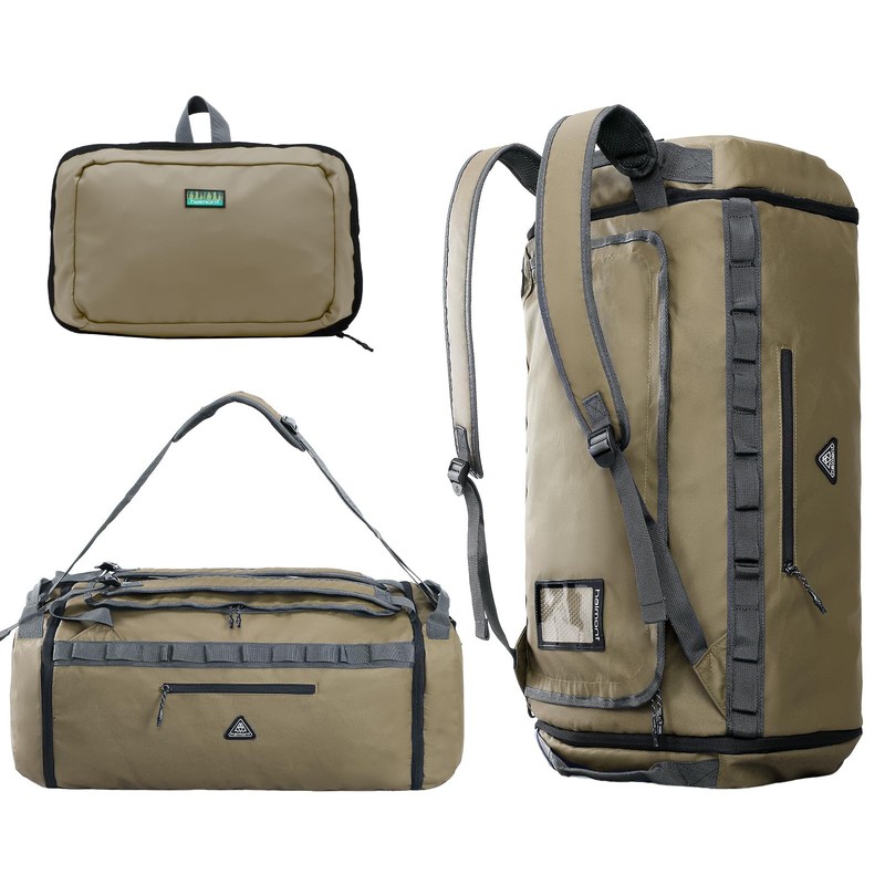 Duffel Backpack Bag 50L Water Repellent Sports Gym Bag Foldable Men with Shoe…