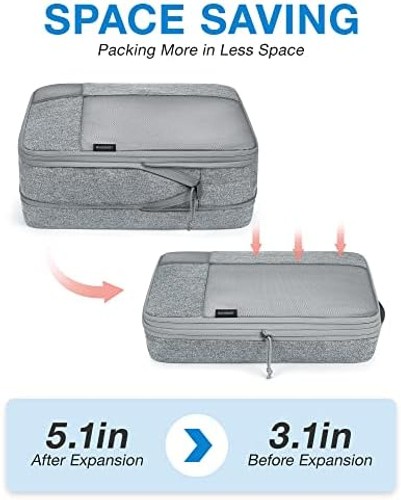 BAGSMART Compression Packing Cubes for Travel, Durable Travel Cubes for Carry... gallery
