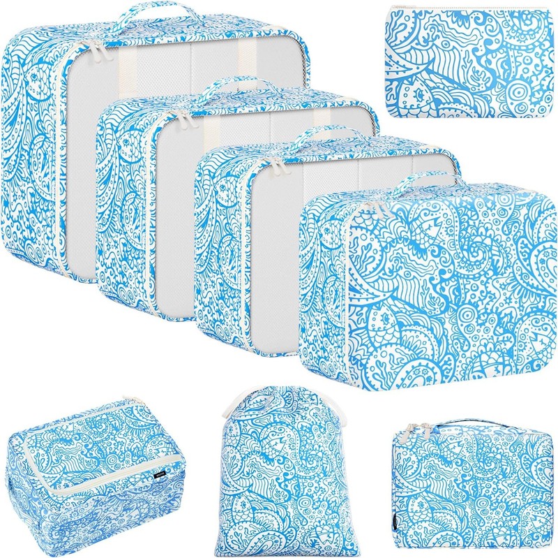 BAGAIL 8 Set Packing Cubes Luggage Packing Organizers for Travel Accessories