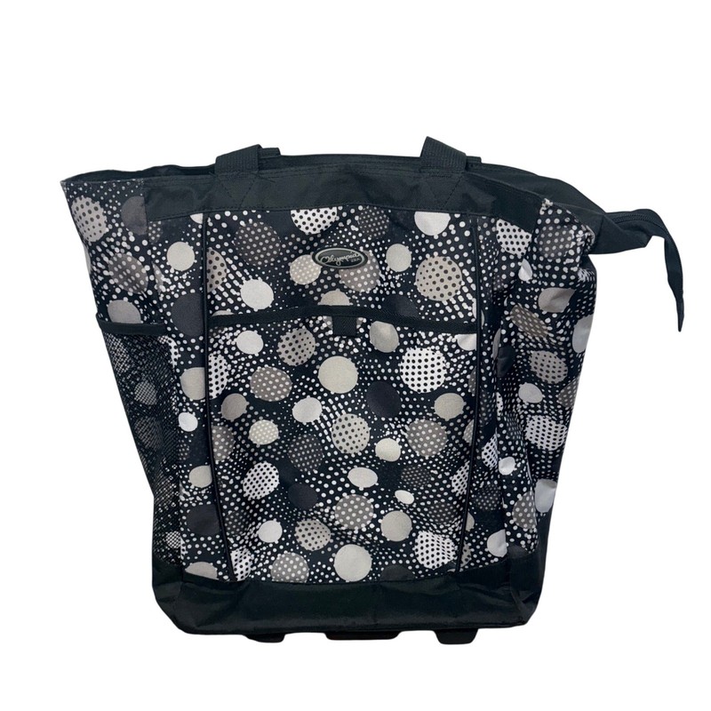 Olympia USA Rolling Carry On Luggage Bag Shopping Cart Craft Polka Dots Travel