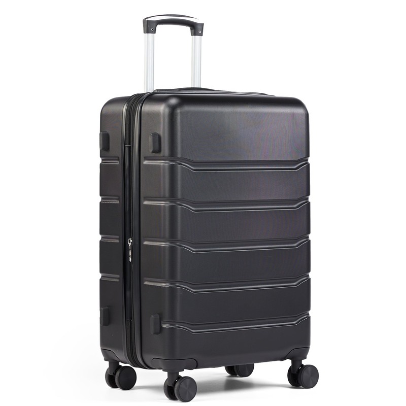20 Inch Expandable Hardside Carry-On Luggage with Wheels & TSA Lock Black