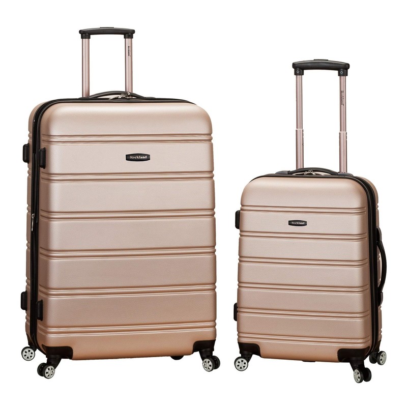 Melbourne Hardside 2 Piece Expandable Spinner Wheel Luggage Set, (20″/28″), C…
