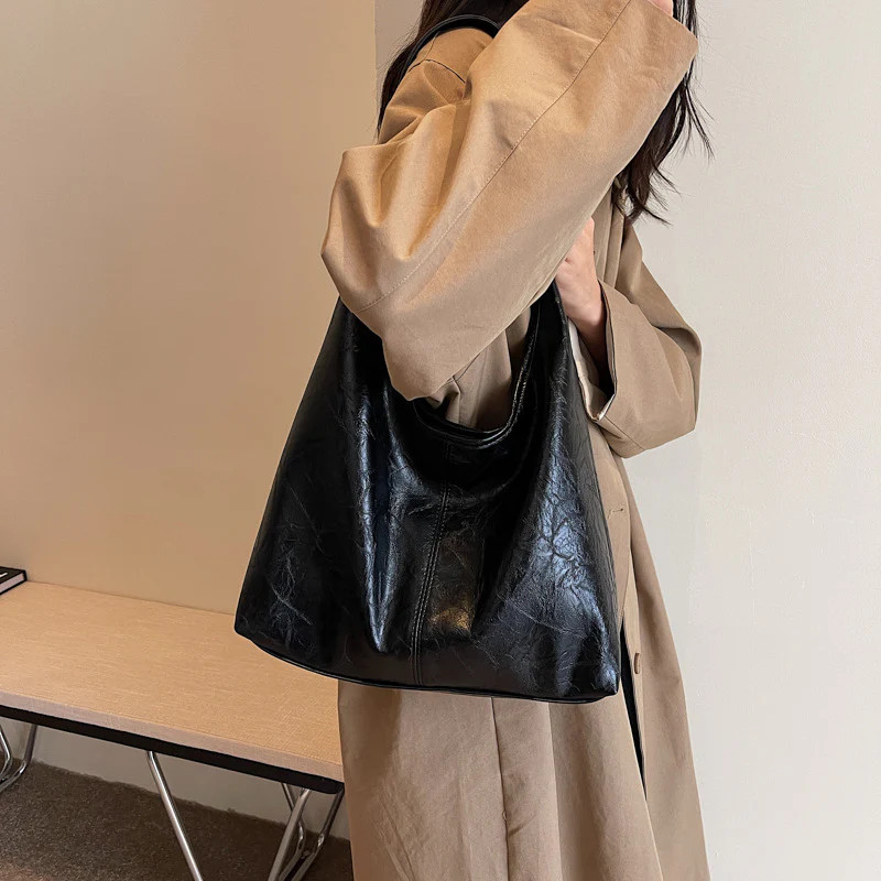 New All-match Soft Leather Shoulder Large Capacity Leisure Combination Tote Bag gallery