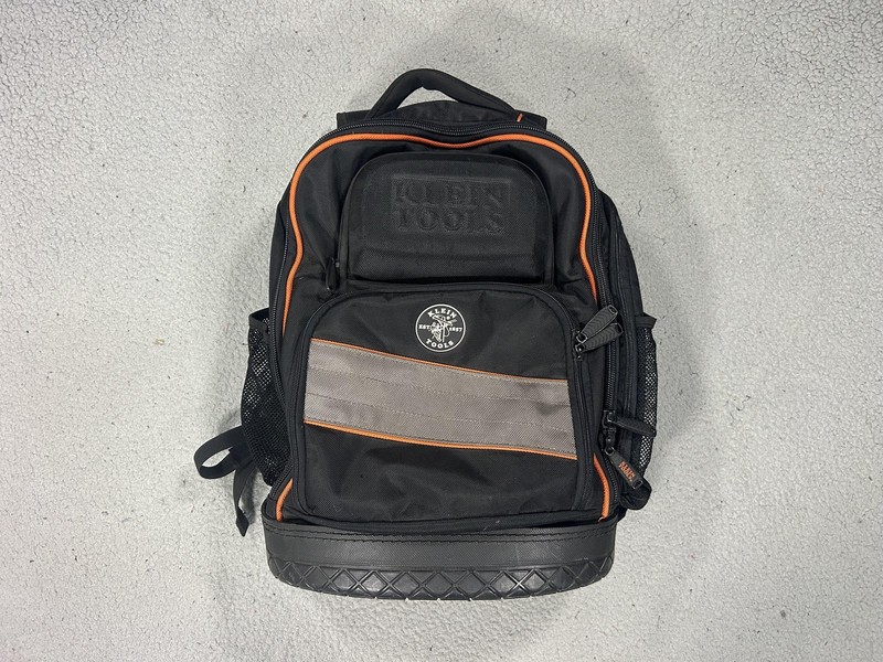 Klein Tools Black Tradesman Pro Tool Backpack Molded Base Organizer Bag Storage