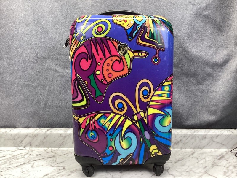HEYS Flounder And Butterfly In The Sky 20” Hard Case Luggage Suitcase On Wheels