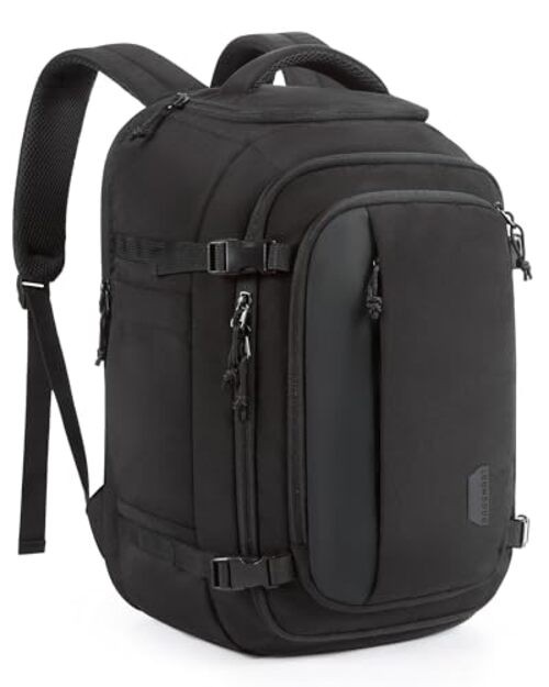 Travel Backpack Carry on Flight Approved, 28L Lightweight Backpack Fits Black