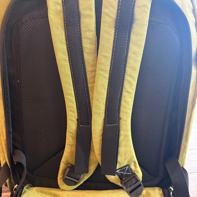 Kipling Rolling Backpack Carry On Wheeled Travel Bag Lime Green Nylon gallery