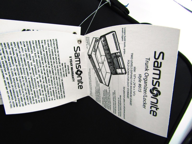 New Samsonite Golf Trunk Locker Organizer Black New Old Stock Never Used gallery