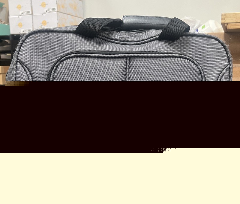 Leisure Rolling Briefcase Carry On Travel Bag Laptop Case Grey Canvas Wheels
